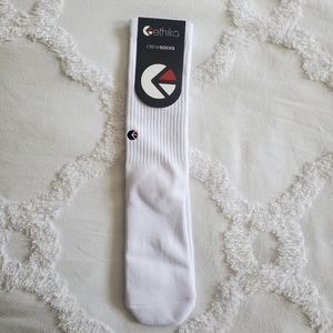 Ethika White Crew Socks, Large